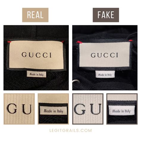 real gucci hoodie vs fake|authentic gucci clothing tags.